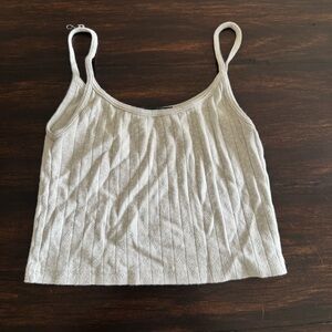 Brandy Melville Women’s Green Ribbed Women’s Tank Top One Size